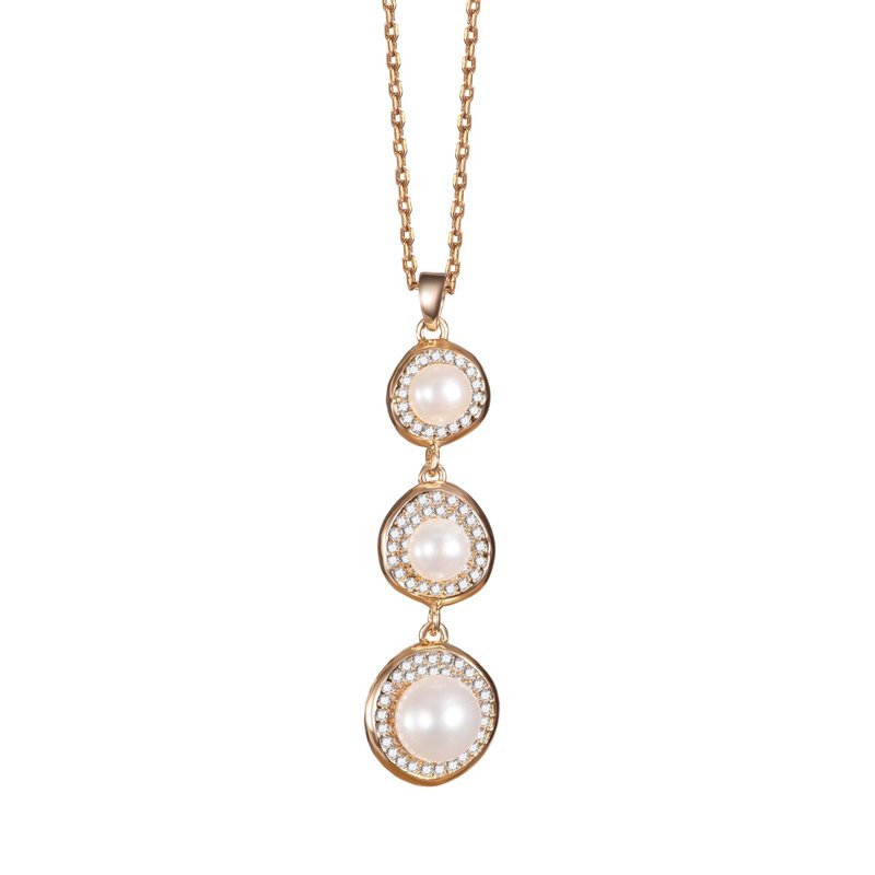 Neon sparkling teardrop pearl necklace (two colors available) - Necklaces - Pearl 