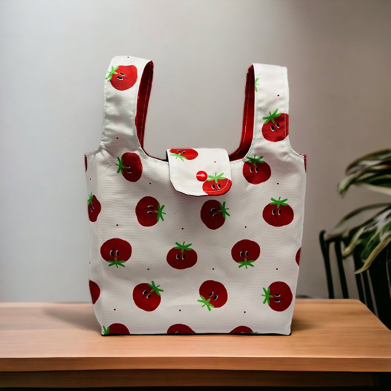 Miss Tomato vest bag shopping bag - Handbags & Totes - Waterproof Material White