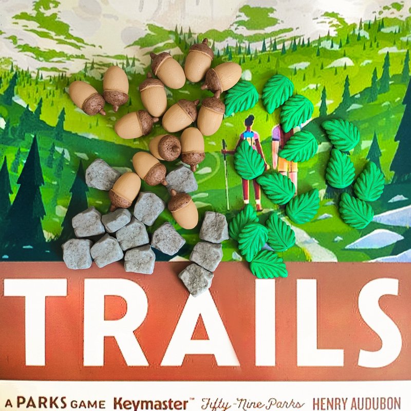 與 TRAILS 棋盤遊戲兼容的豪華資源代幣 - 桌遊/卡牌 - 其他材質 