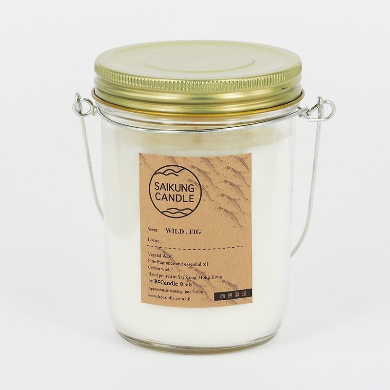 Natural Aromatherapy Candle - wild figs (WILD FIG SCENTED CANDLE) - Candles & Candle Holders - Wax 