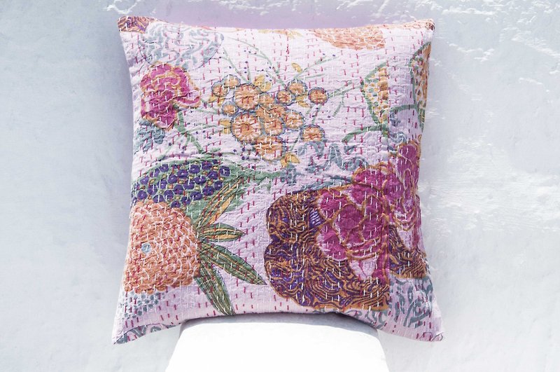 Flower Embroidered Pillow Case Cotton Pillow Case Ethnic Wind Pillow Case - French Style Romantic Color Flower Forest - หมอน - ผ้าฝ้าย/ผ้าลินิน หลากหลายสี