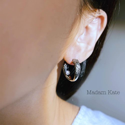 Madam Kate 手藝活 手工創作銀飾 芬蘭捲耳環