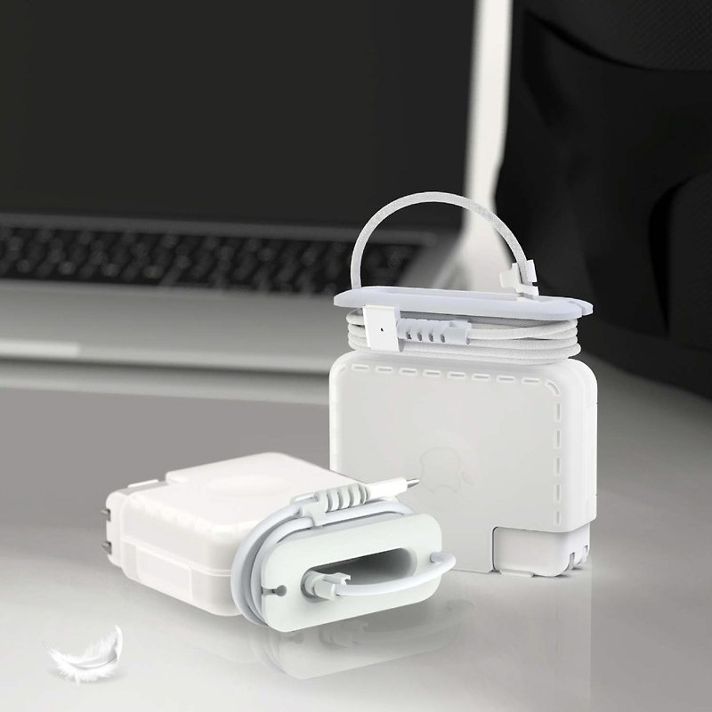 Meet Mind for MacBook Pro Original Charger Cable Storage Case 140W - อุปกรณ์เสริมคอมพิวเตอร์ - วัสดุอื่นๆ ขาว