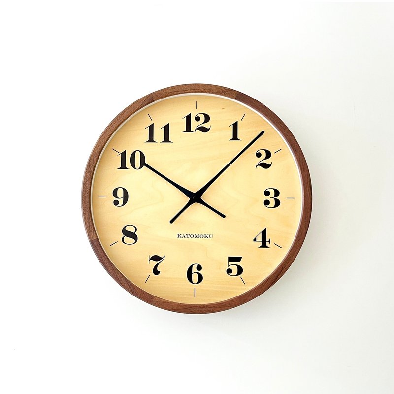 KATOMOKU muku clock 22 LL-size Walnut (km-142WA) wall clock  made in Japan - Clocks - Wood Brown