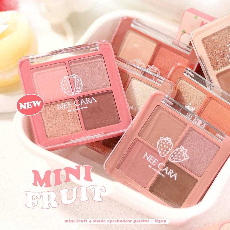 Nee Cara Fruity Four-Color Eyeshadow Palette-Four Styles - ลิปสติก/บลัชออน - พลาสติก 