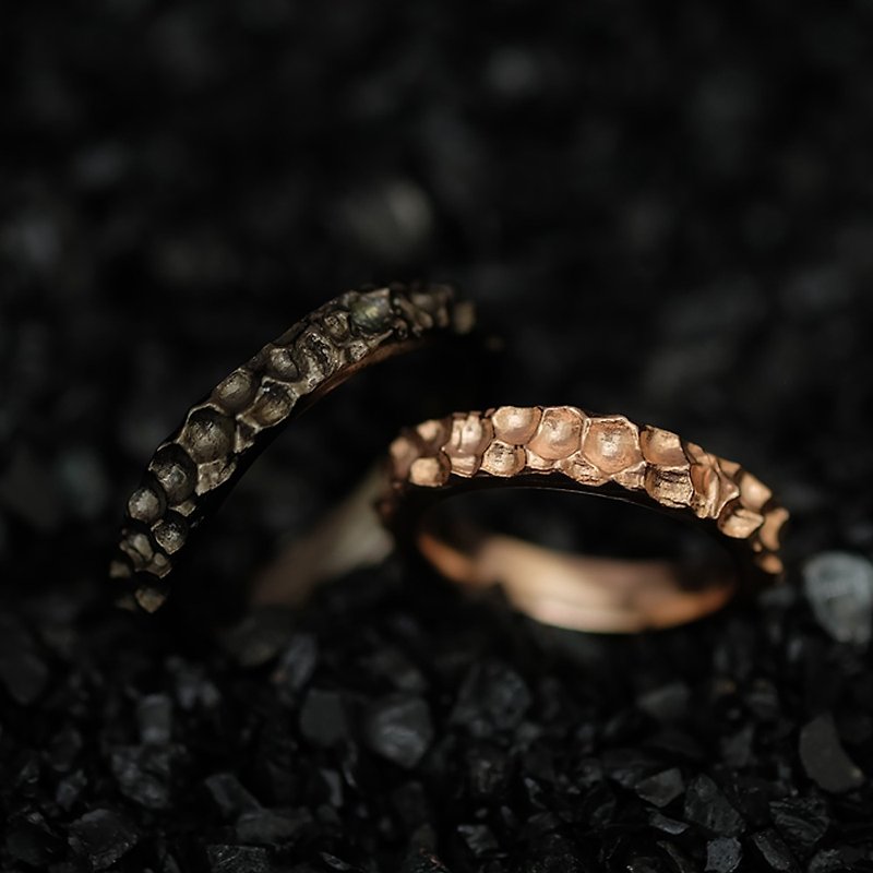 แหวนธาตุไม้ - แหวนคู่ - เงินแท้ สีดำ