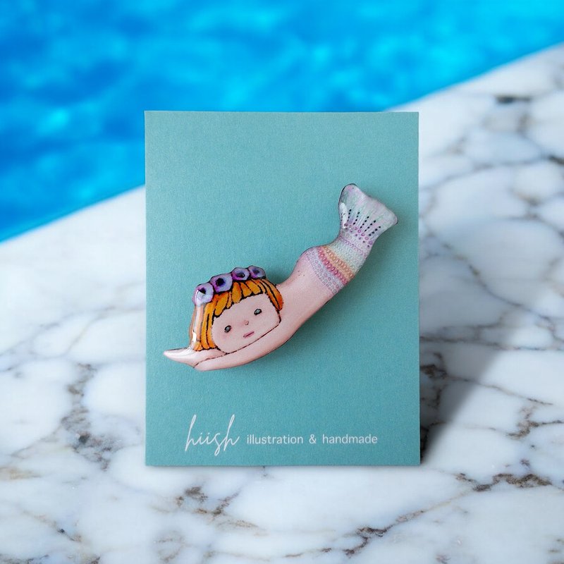 Mermaid brooch - เข็มกลัด - เรซิน หลากหลายสี