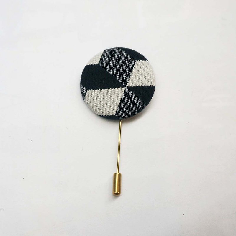 Sienna bag buckle pin - เข็มกลัด - ผ้าฝ้าย/ผ้าลินิน สีดำ