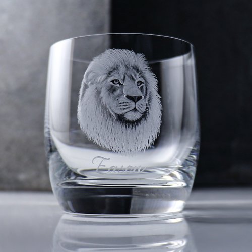 MSA玻璃雕刻 395cc 上海【Lucaris】獅 Lion威士忌水晶杯 雄獅 獅子座