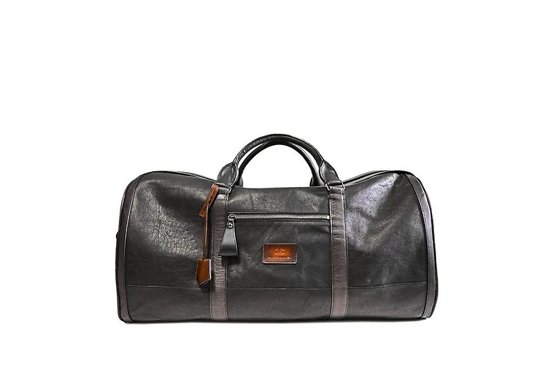 Kangaroo Super Lightweight Travel Boston Bag - Handbags & Totes - Genuine Leather Black
