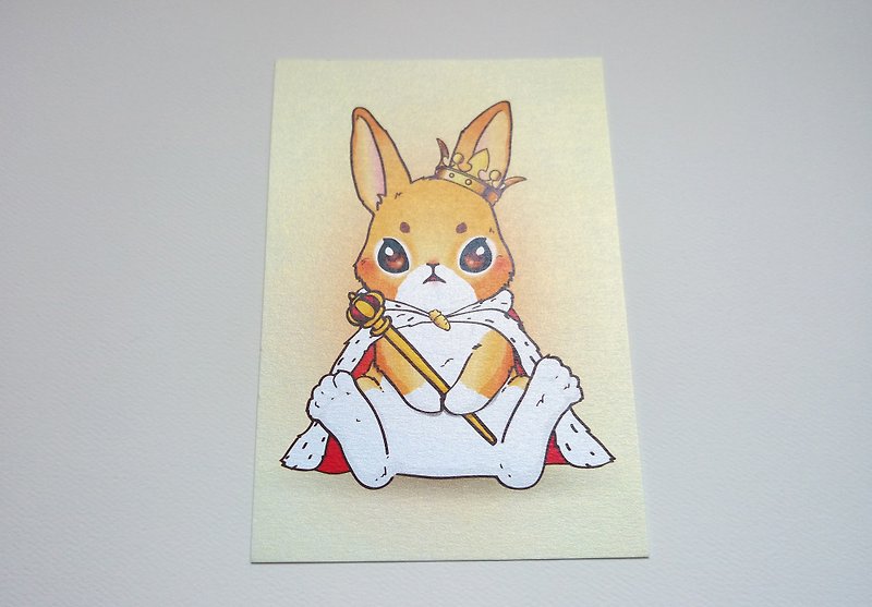 名信片｜兔子日常- 帝皇在身邊｜ - 心意卡/卡片 - 紙 黃色