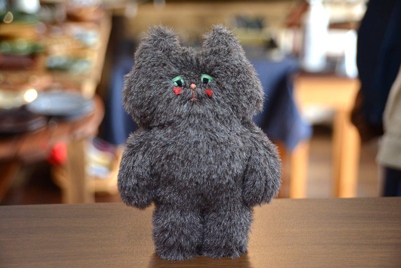 Plush cat glitter gray - Stuffed Dolls & Figurines - Other Materials Gray