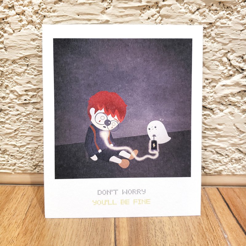 明信片 | DON'T WORRY - 卡片/明信片 - 紙 黑色