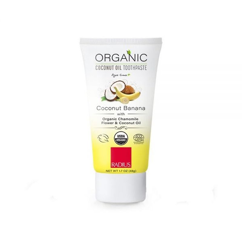 Radius Organic Toothpaste for Baby Teeth-Coconut Banana 85g - Toothbrushes & Oral Care - Other Materials 