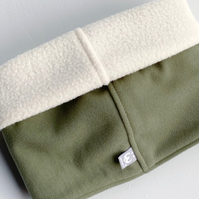 Dual-purpose warm hat sleeve scarf (light green)_Nec3_fur boy keeps warm/convenient to use/comfortable material - ชุดสัตว์เลี้ยง - วัสดุอื่นๆ 