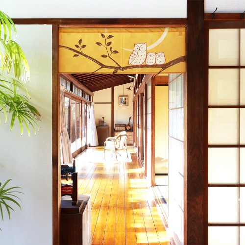 Moonstar House 星月屋 【預訂】日本製 貓頭鷹家族短門簾
