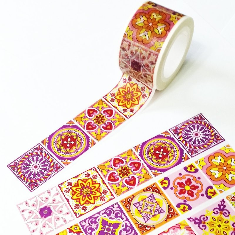 Masking Tape Madrid Tiles - มาสกิ้งเทป - กระดาษ หลากหลายสี