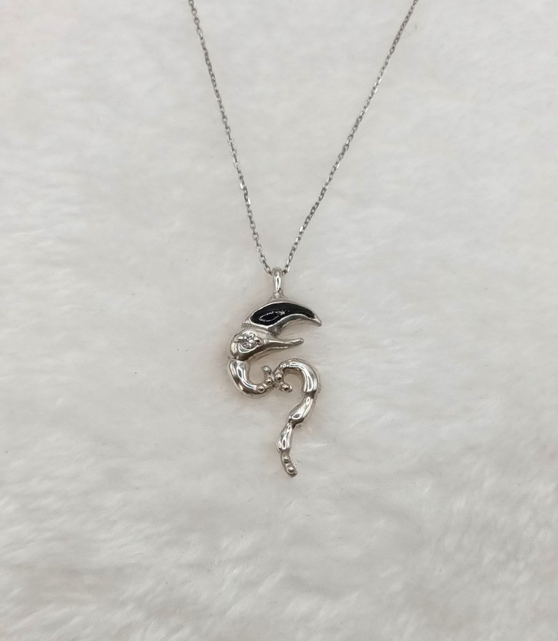 Cancer necklace/925 sterling silver necklace/purely handmade - สร้อยคอ - เงินแท้ 