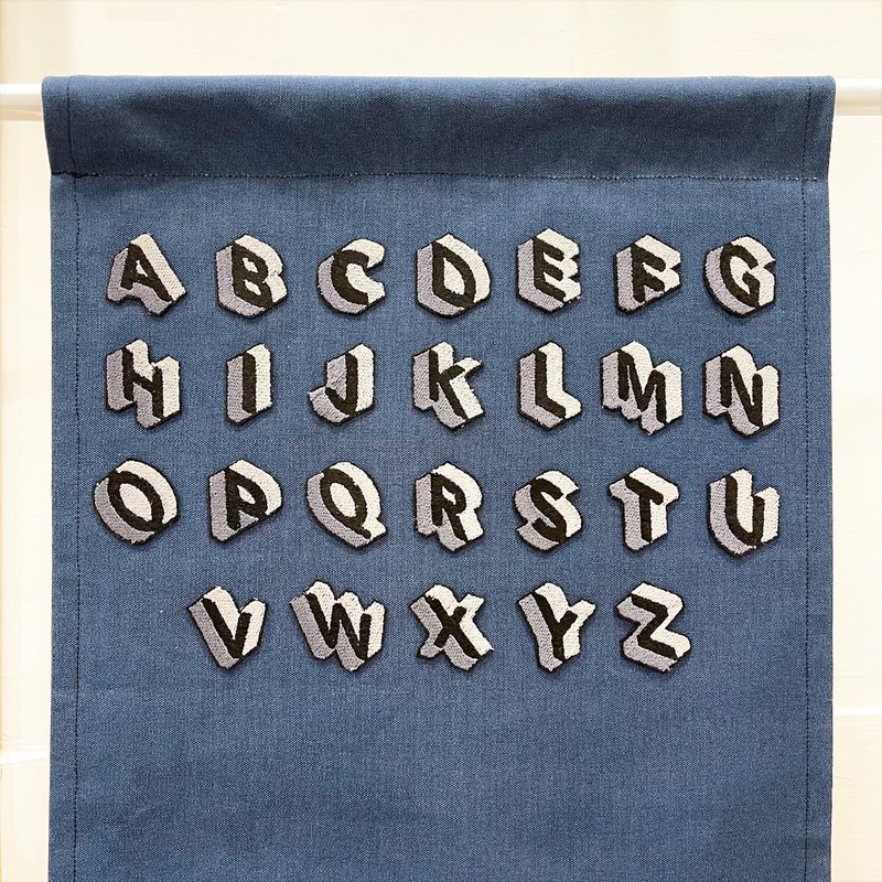 Single purchase, embroidery, 3D shape letter cloth ironing - Knitting, Embroidery, Felted Wool & Sewing - Cotton & Hemp Black