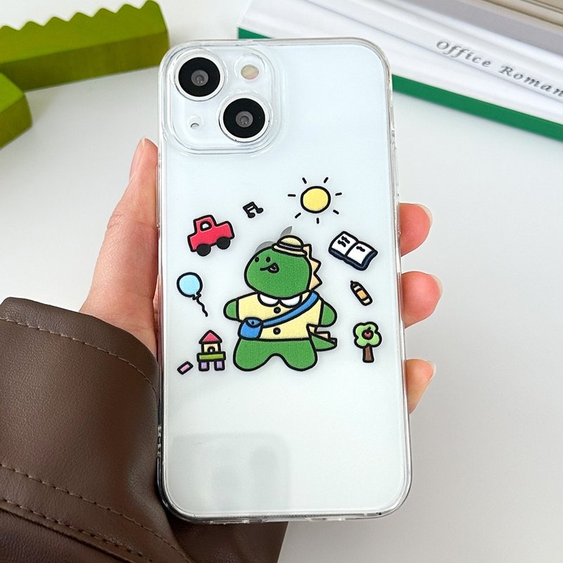 IPhone Galaxy dino anti-drop and scratch-resistant for Transparent Phone Case - เคส/ซองมือถือ - พลาสติก หลากหลายสี