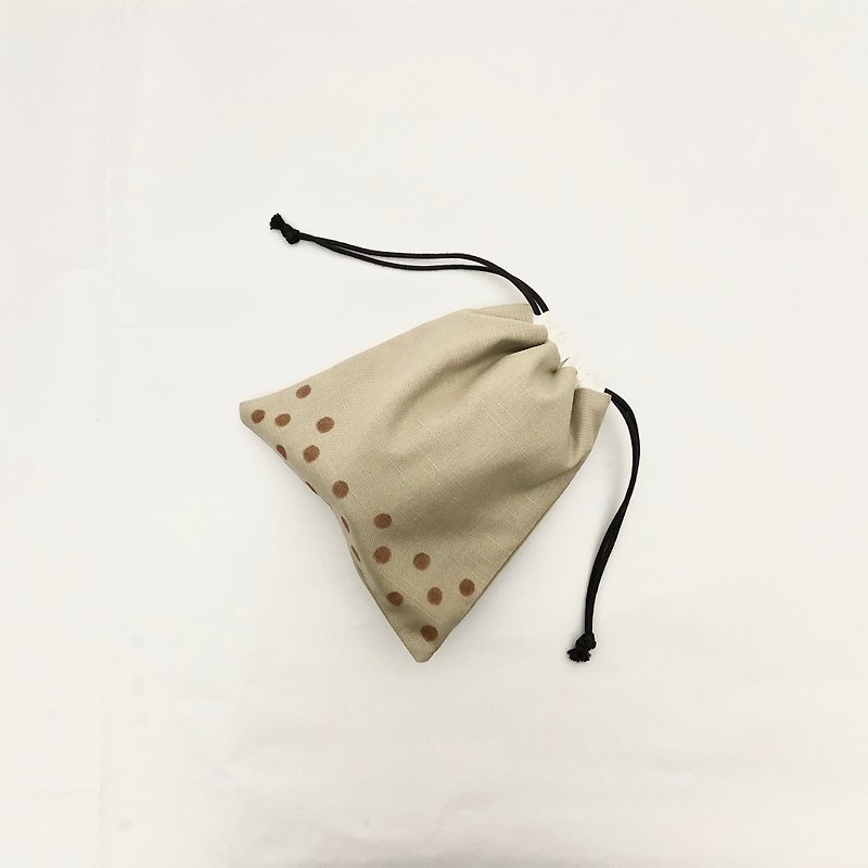 Customized cloth selection-pearl milk tea drawstring pocket storage bag gift - Other - Cotton & Hemp Multicolor