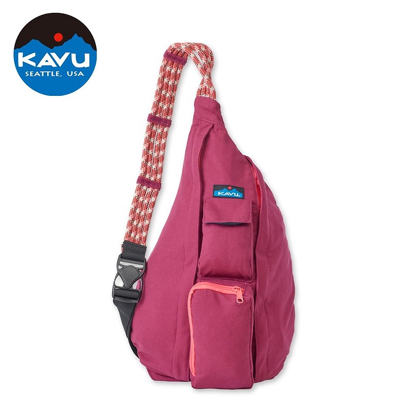【西雅圖 KAVU】Rope Bag 休閒肩背包 寶石紅 #923 - 側背包/斜背包 - 其他材質 