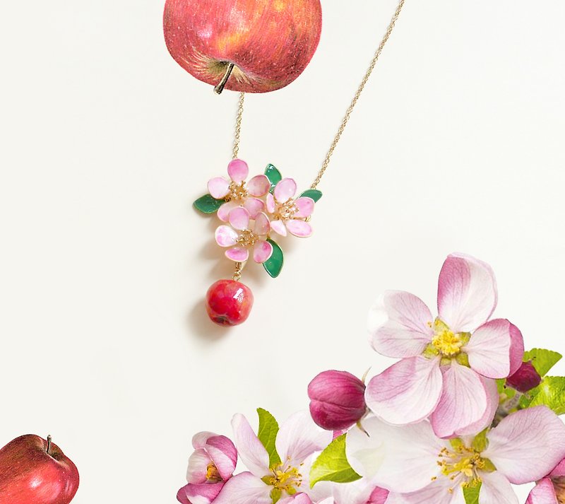 Aramore Summer Fruit Series - Apple Necklace - สร้อยติดคอ - วัสดุอื่นๆ 
