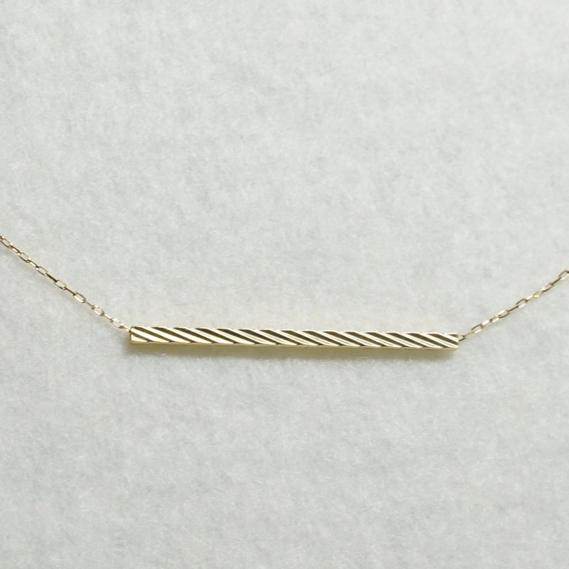 K18 Bar Necklace - 項鍊 - 其他金屬 金色