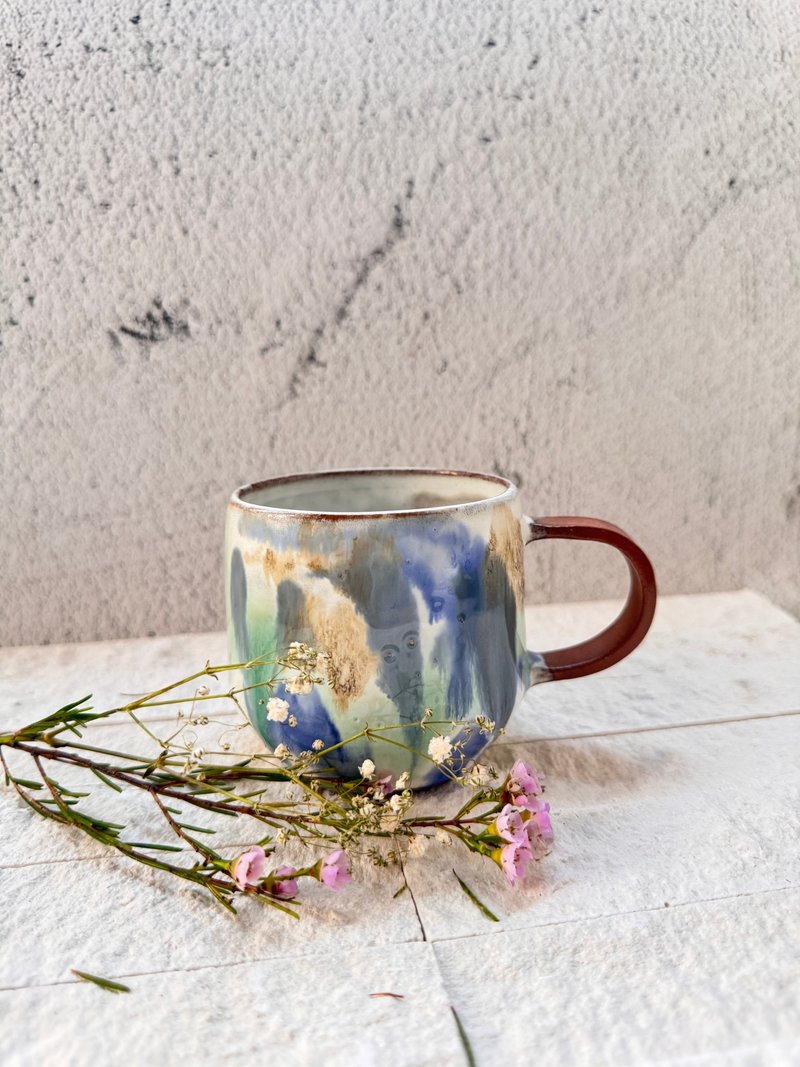 Watercolor mug - แก้วมัค/แก้วกาแฟ - ดินเผา ขาว