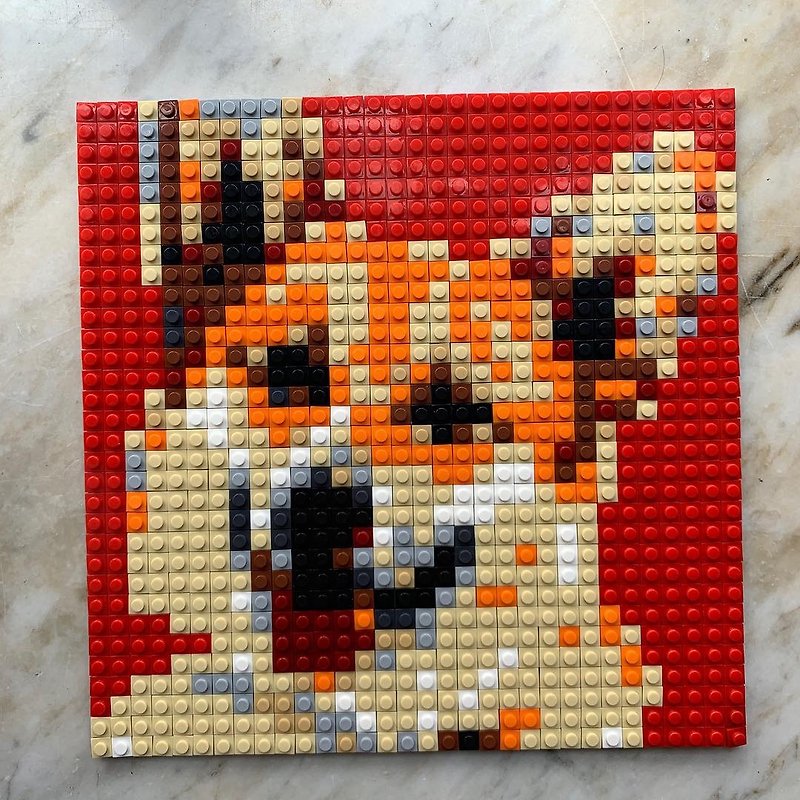 Dog mosaic brick puzzle boxset Size 26x26 cm - Custom Pillows & Accessories - Plastic 