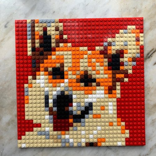 brickaproject 柯基犬積木馬賽克拼圖