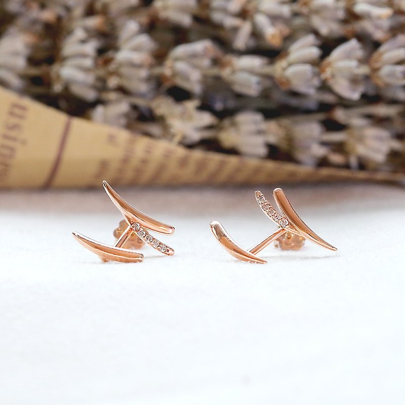 Windward 5 Points Diamond Earrings/Natural Diamond - Earrings & Clip-ons - Diamond 