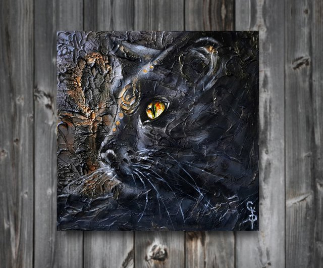 猫 絵画 猫の絵 アクリル画 アンティーク ロココ ヨーロピアン