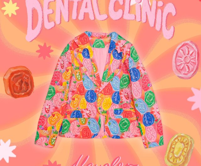 Meugler Niuchou Island Dental 刺繍 ハート 中空ラペル