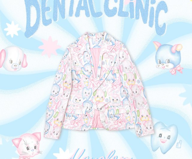 Meugler Niuchou Island Dental 刺繍 ハート 中空ラペル