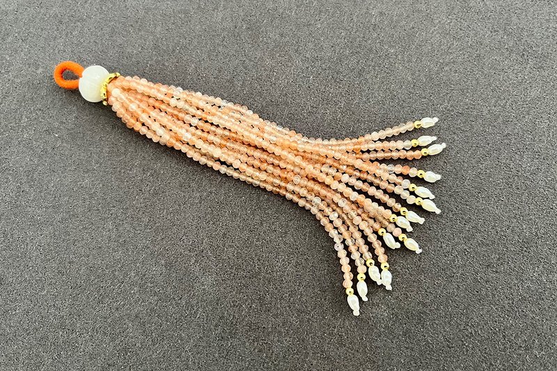 鹿鳴原創手工流蘇 吊飾 半成品 月光石流蘇材料 - 吊飾/掛飾 - 水晶 