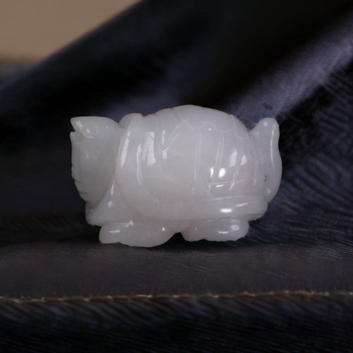 瓔珞珠寶盒 E.L.Jewelry Box 【吉祥‧長壽】冰糯白翡翠烏龜擺飾 | 天然緬甸玉翡翠A貨 | 送禮