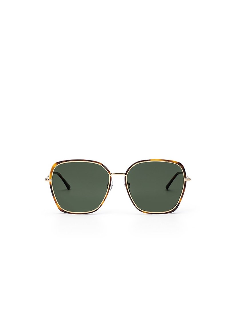 Maverick & Co. Livi Oversized Sunglasses - Tortoise /Green - กรอบแว่นตา - โลหะ สีเขียว