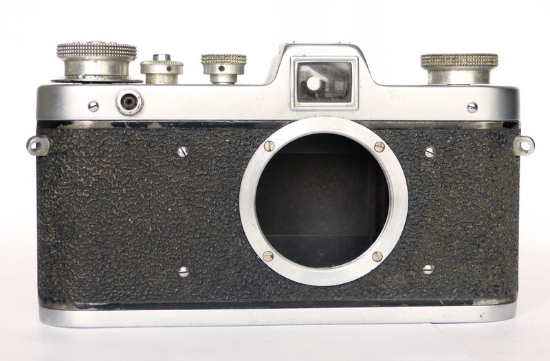 Zarya body rangefinder scale focus USSR film camera FED M39 mount - Cameras - Other Metals Silver