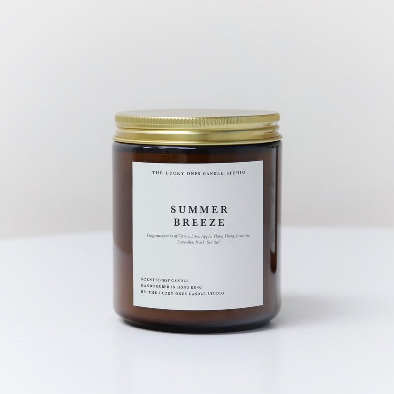 No.403 SUMMER BREEZE | 夏日香氣 | 手工大豆蠟燭 | 香氛蠟燭 - 香氛蠟燭/燭台 - 蠟 透明