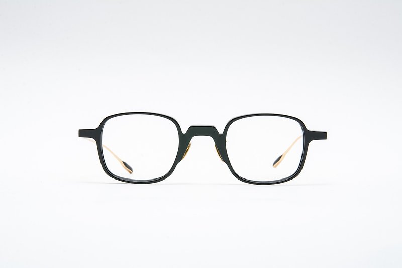 Small square glasses│Korean design-【Black】 - Glasses & Frames - Stainless Steel Black