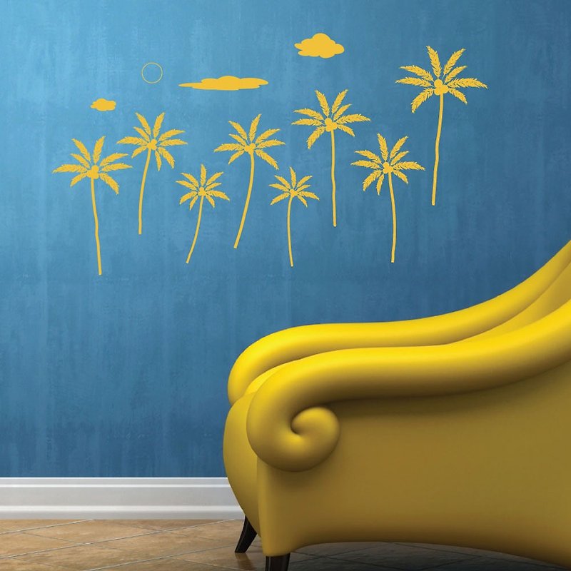 "Smart Design" creative seamless wall stickers Coconut Sky 8 colors available - ตกแต่งผนัง - กระดาษ 