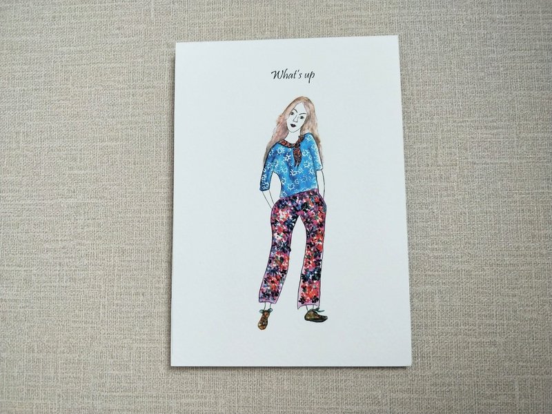 Postcard/萬用明信片/明信片/手繪 - 卡片/明信片 - 紙 白色