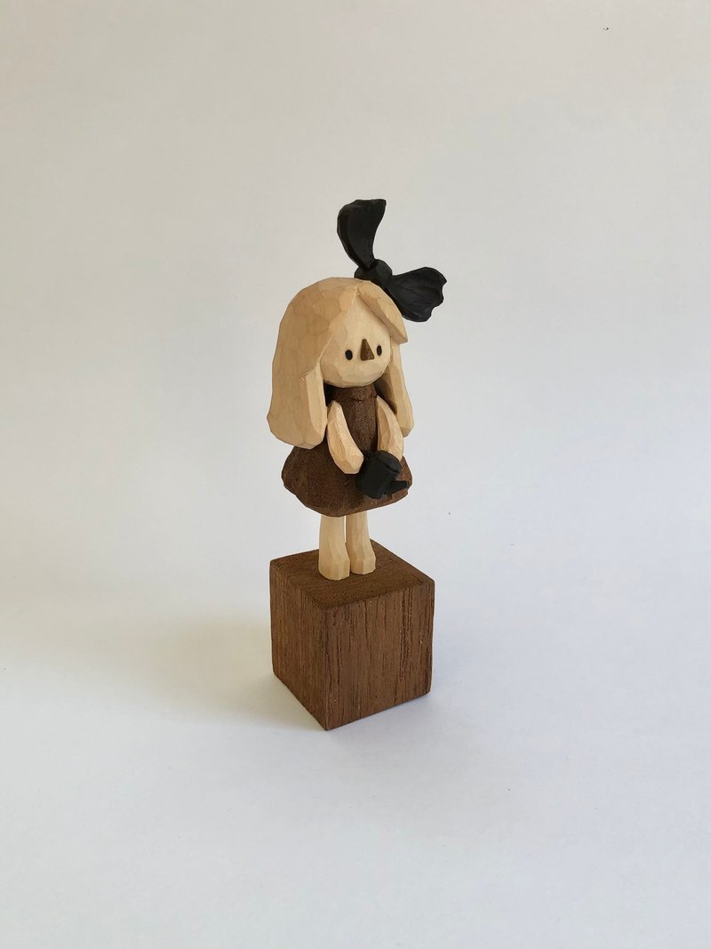 Handmade wooden carving tea server - 擺飾/家飾品 - 木頭 咖啡色