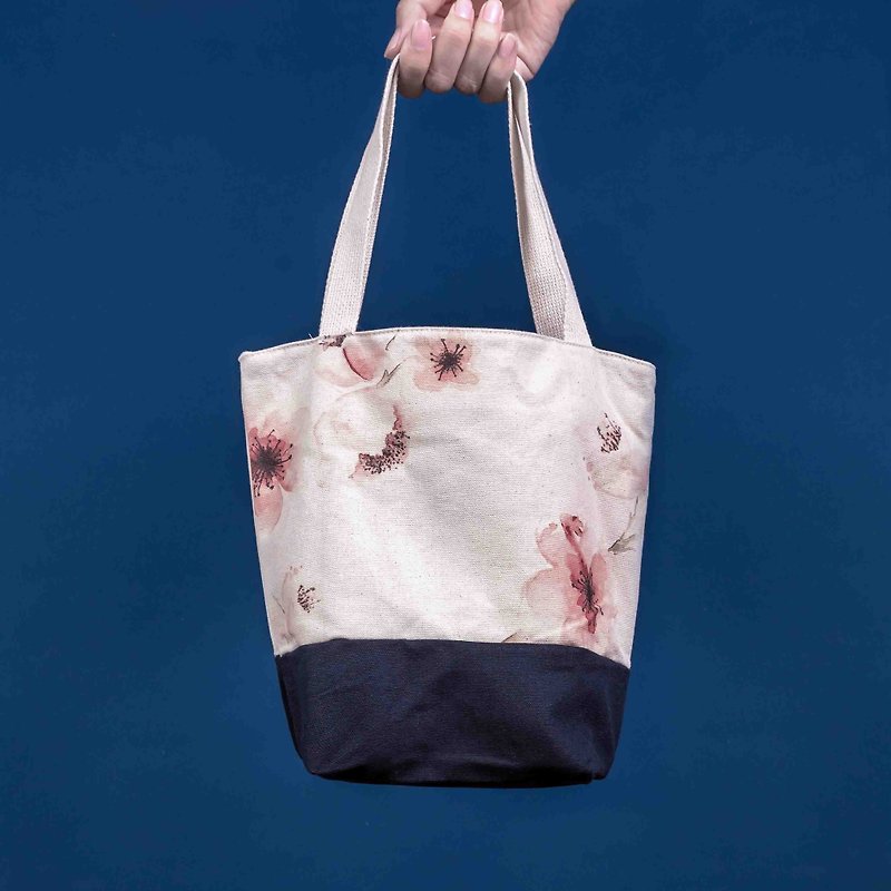[Customized gifts] | Lunch Bag lunch bag with zipper - กระเป๋าถือ - ผ้าฝ้าย/ผ้าลินิน ขาว
