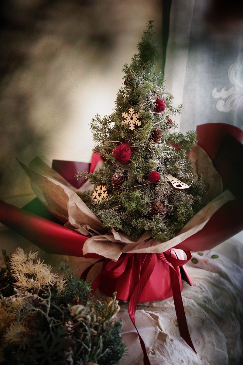Go home with a Christmas tree/natural dry leaves/Christmas gifts/Christmas/tree bunches/night lights/exchange gifts - Dried Flowers & Bouquets - Plants & Flowers 