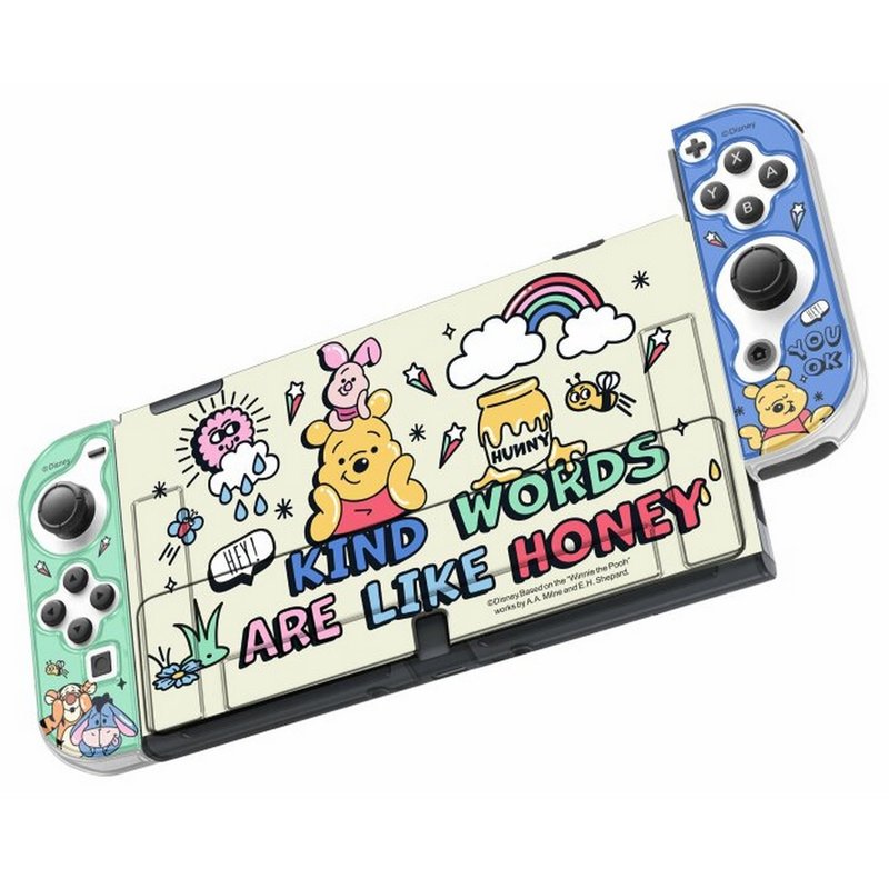 Disney Winnie The Pooh Family Nintendo Switch/Switch OLED Ultra Thin Clear Case - แกดเจ็ต - พลาสติก หลากหลายสี