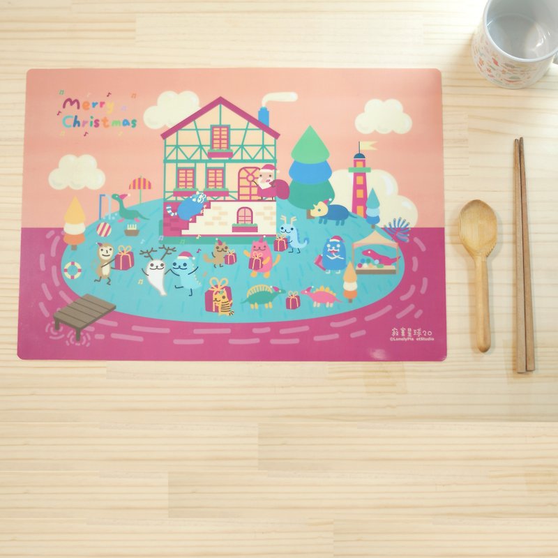[Lonely Planet] Placemat - Picture book theater 6: the last Christmas party - ผ้ารองโต๊ะ/ของตกแต่ง - พลาสติก สีแดง