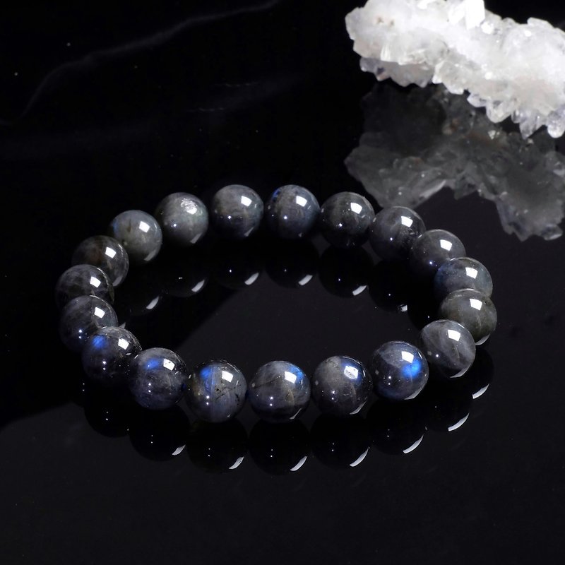 Cat's Eye Dark Gray Black Blue Labradorite Crystal Bracelet Popularity Love Healthy Bracelet Bracelet Custom Made - สร้อยข้อมือ - คริสตัล สีเทา