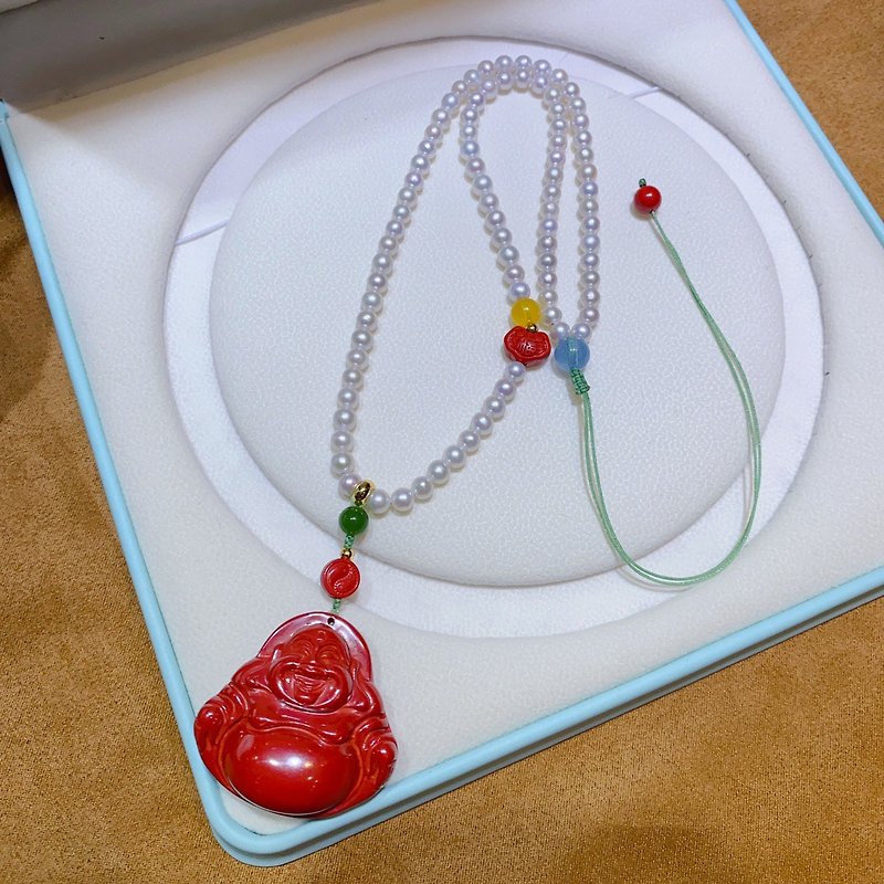 Natural high-quality small baby bead necklace Cold White Snow White is very gentle and clean - สร้อยคอ - เครื่องเพชรพลอย 